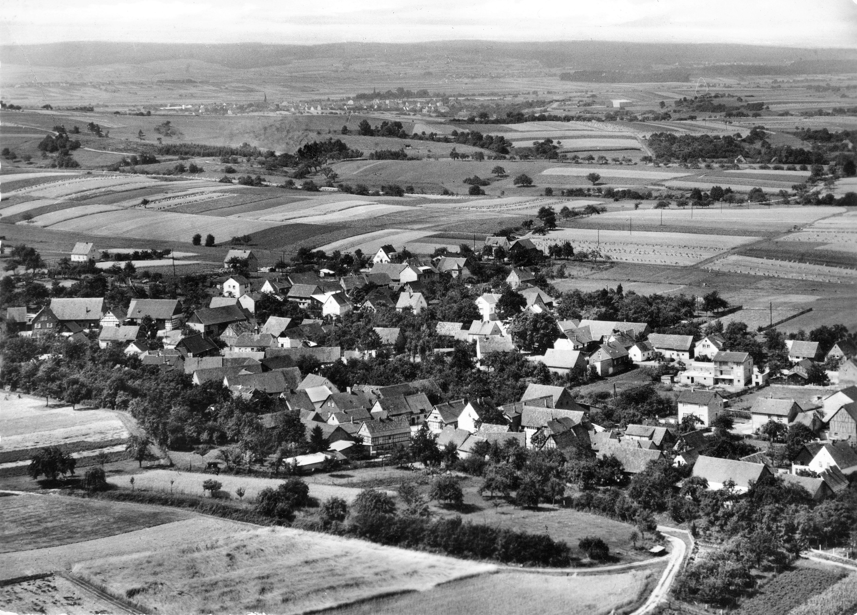Blick auf Großenhausen in den 1960er Jahren